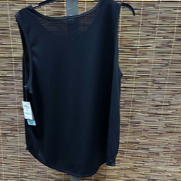 ID Ideology Plus Size Birdseye Mesh Tank Top, Created for Macy's - Deep Black Si - Picture 2 of 3